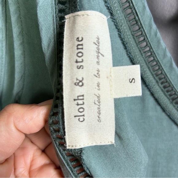 Anthropologie Cloth & Stone jumpsuit small NWT Deep Back tencel comfy - Picture 9 of 11